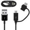 Double 2in1 cable USB-C & Micro USB Black PS024809