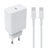 USAMS USB-C 20W Fast Charger + USB-C 1m Kabel (PS025200-C1)